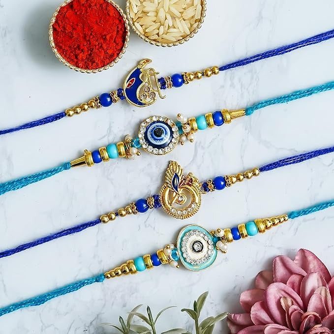 Perpetual Handcrafted Design Evil Eye Rakhi