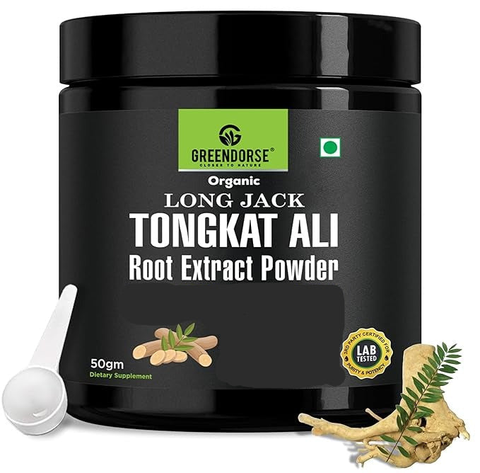 Greendorse Organic Tongkat Ali Longjack Root Extract Powder - 50 Gms