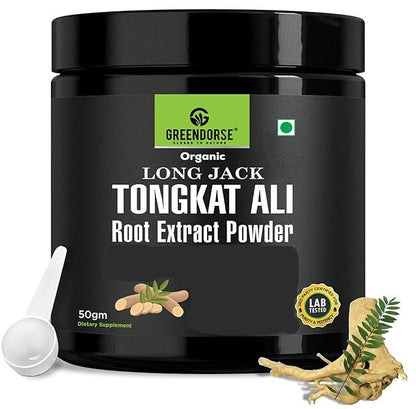 Greendorse Organic Tongkat Ali Longjack Root Extract Powder - 50 Gms