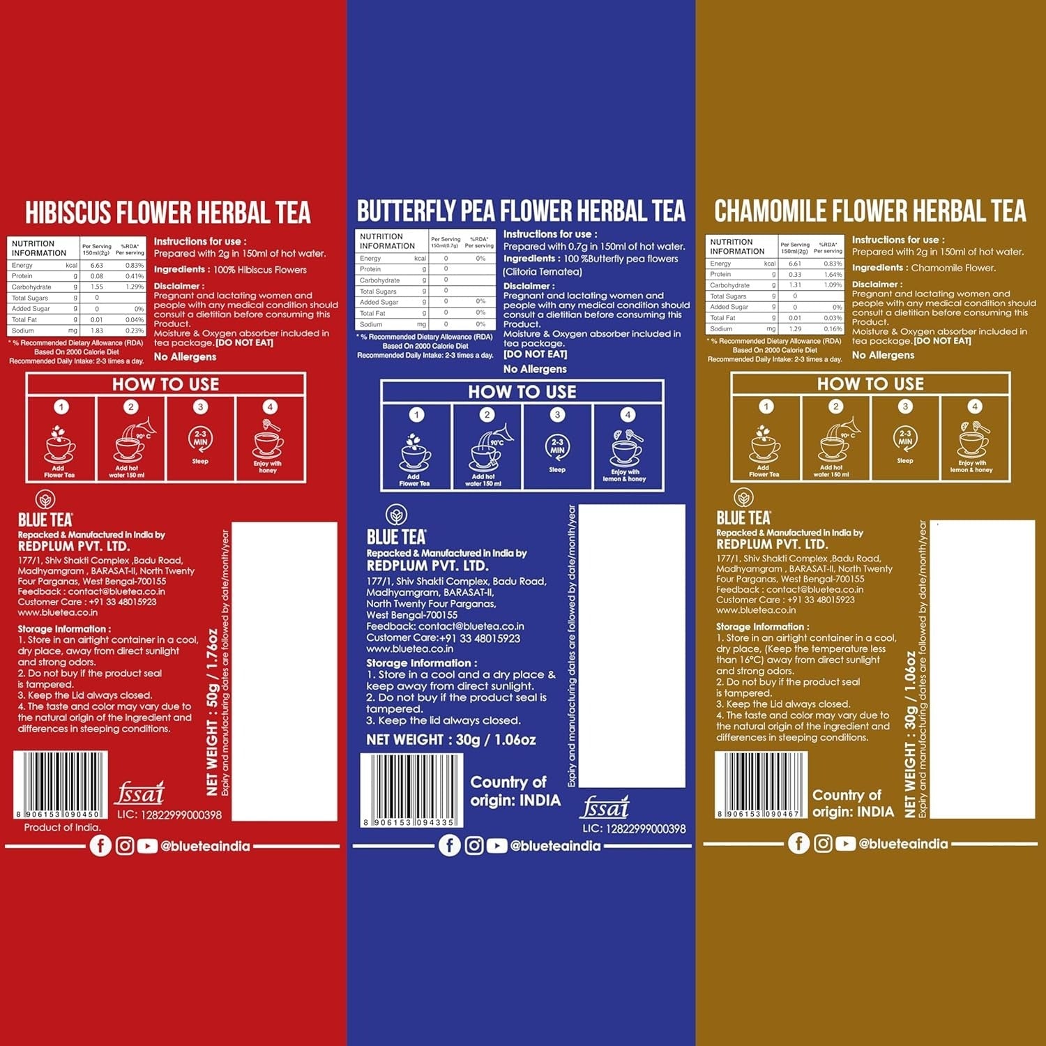 Blue Tea - 3 in 1 Combo