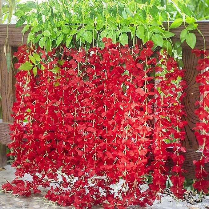 Ployester Plastic Artificial Flower Wisteria Hanging