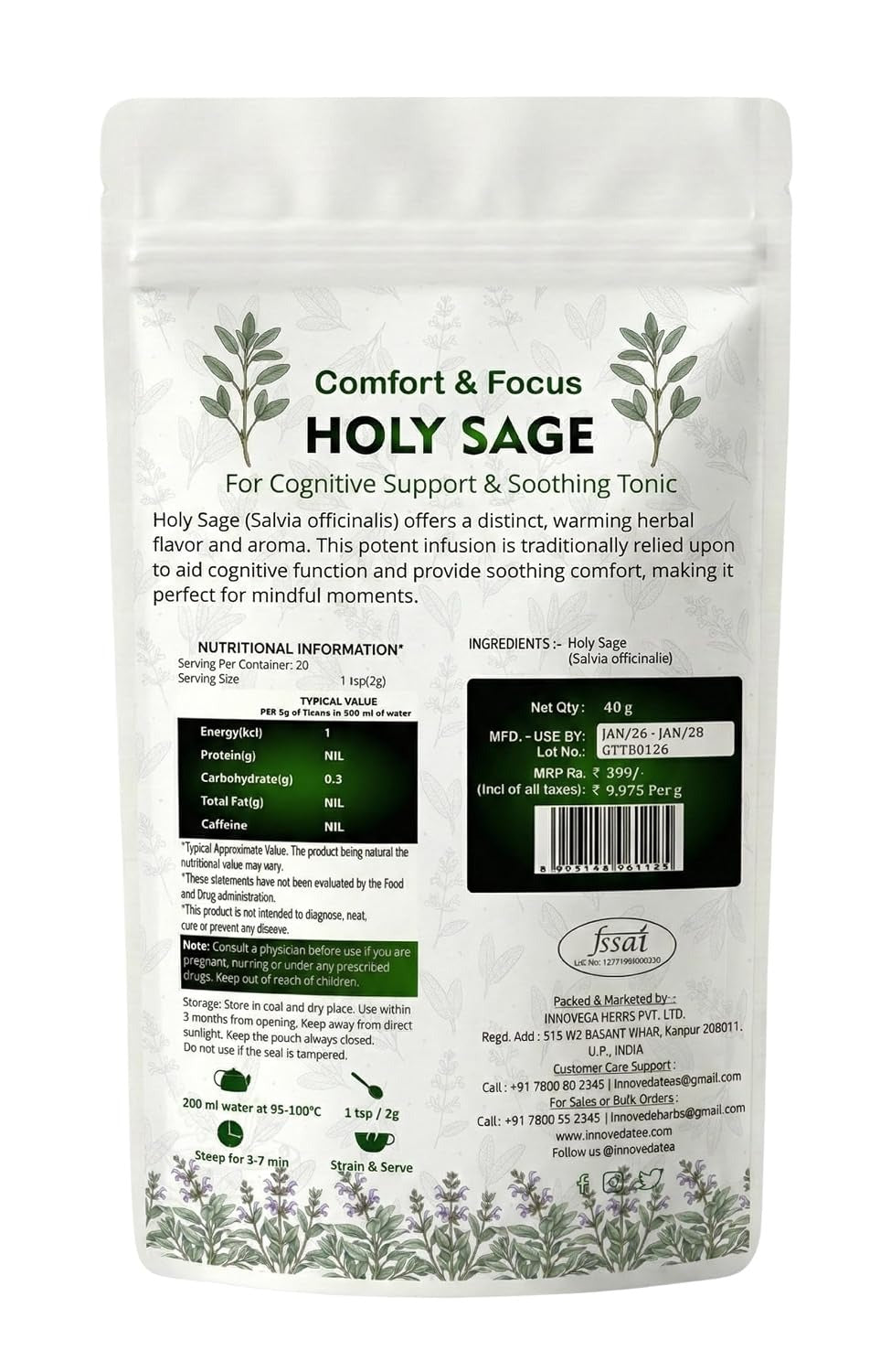 Innoveda Holy Sage Leaves - 40 gms