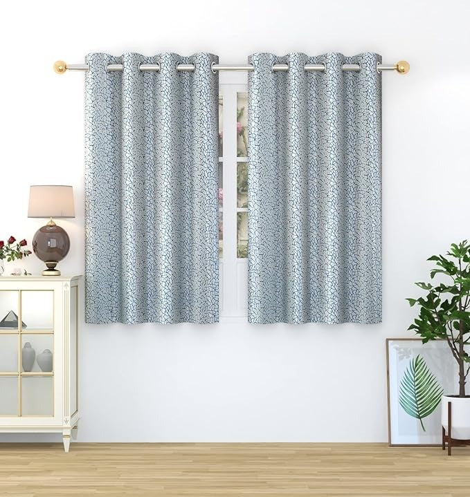 Homefab India 2 Piece Polyester Eyelet Long Door Curtain 9 feet