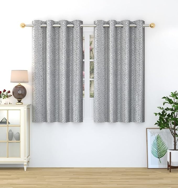 Homefab India 2 Piece Polyester Eyelet Window Curtain 5 feet