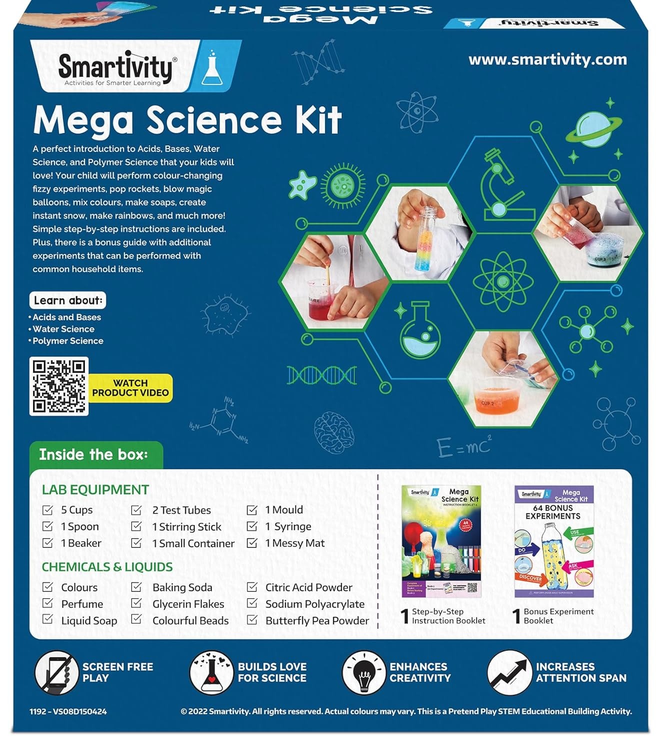 Smartivity Mega Science Kit 150+ Science Experiment Kit