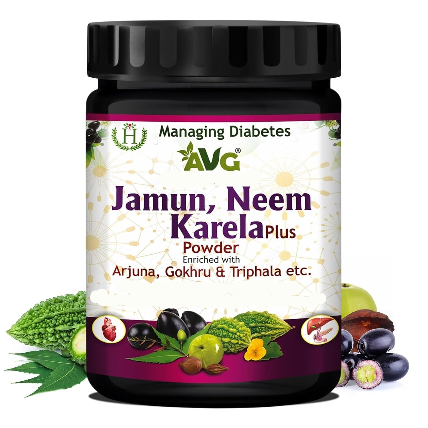 AVG Jamun Neem and Karela Plus Powder - 200 gms