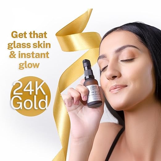 Love Earth 24K Gold Glass Face Oil - Glow - 30 ml