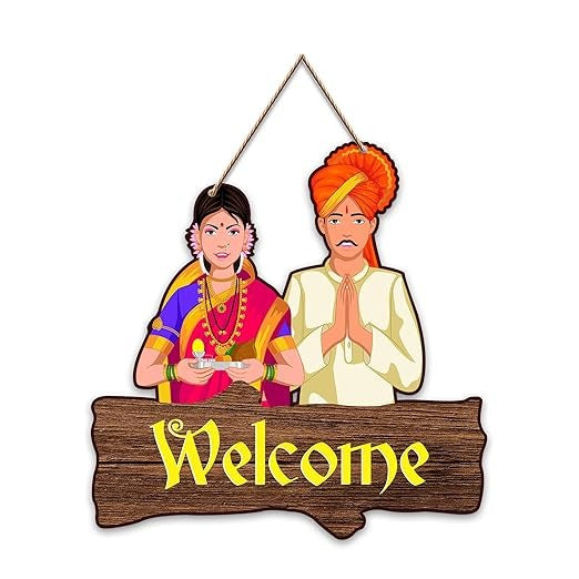 Decorative Welcome Sign Wooden Wall Hanger for Gateway (WH_8702N)