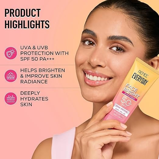 Renee Everyday Face Bright Brightening Sunscreen SPF 50, PA+++ - 50 ml