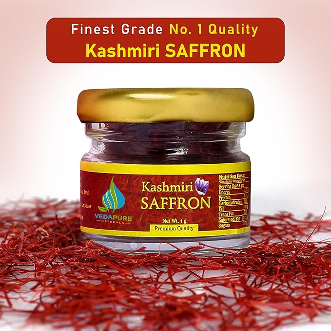 Vedapure Naturals Kashmiri Saffron Grade A++ Saffron/Kesar - 1 gms