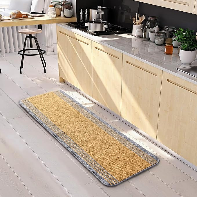 Saral Home Rectangular Striped Soft PP Yarn Durable & Washable Multipurpose Runner