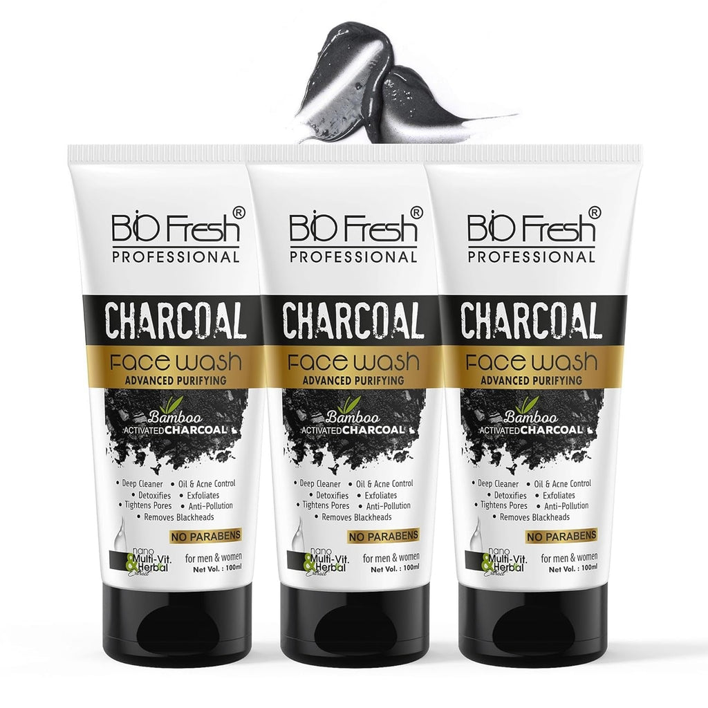 Biofresh Charcoal Face Wash - 75 ml Each (Pack of 3)