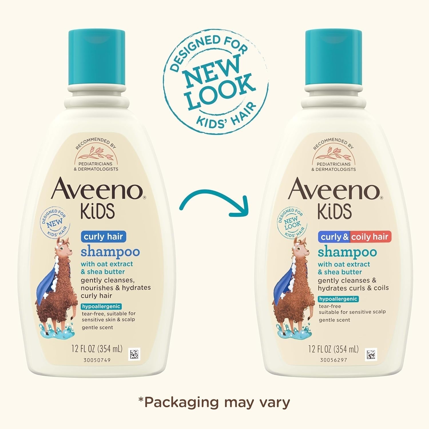 Aveeno Baby Kids Curly & Coily Hair Shampoo With Oat Extract & Shea Butter - 354 ml