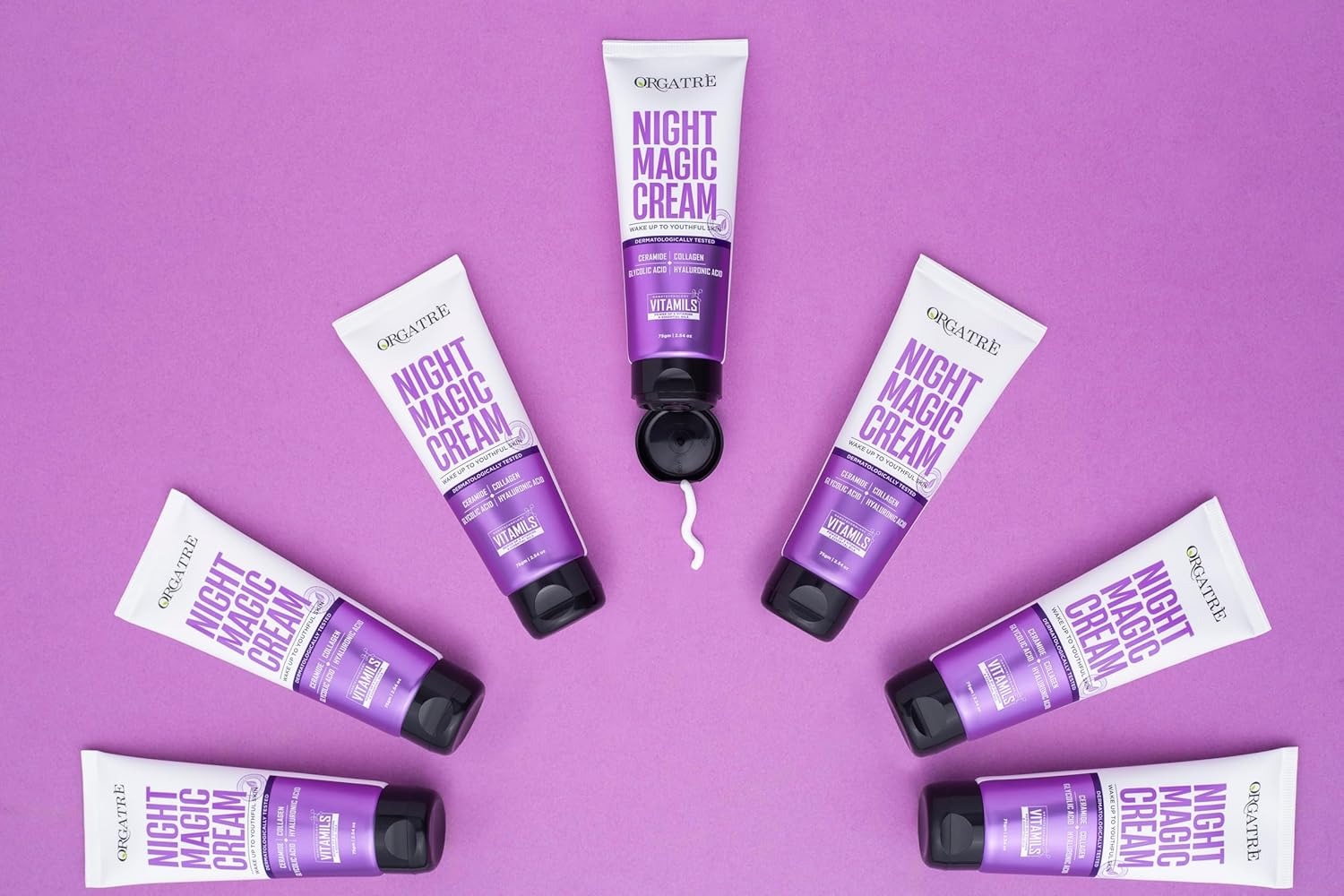 Orgatre Night Magic Anti-Aging Cream With Ceramide & Collagen