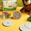 Nesta Toys Diy Mandala Art Magnets  Mandala Art Kit for Girls & Boys Coloring & Painting Art Kit Set with Colour Pencils Gifts for Kids Ages 6, 7, 8, 9, 10, 11, 12 Years