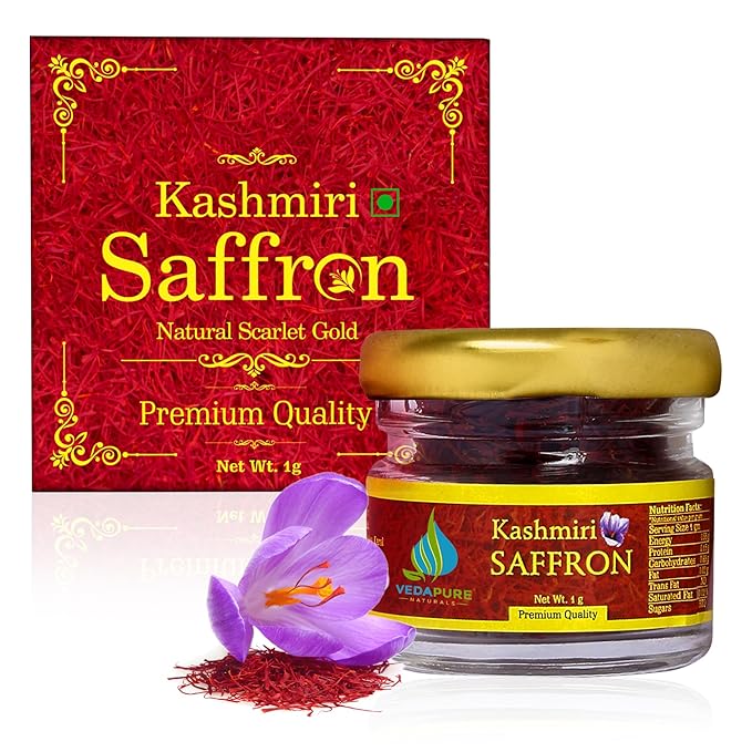 Vedapure Naturals Kashmiri Saffron Grade A++ Saffron/Kesar - 1 gms