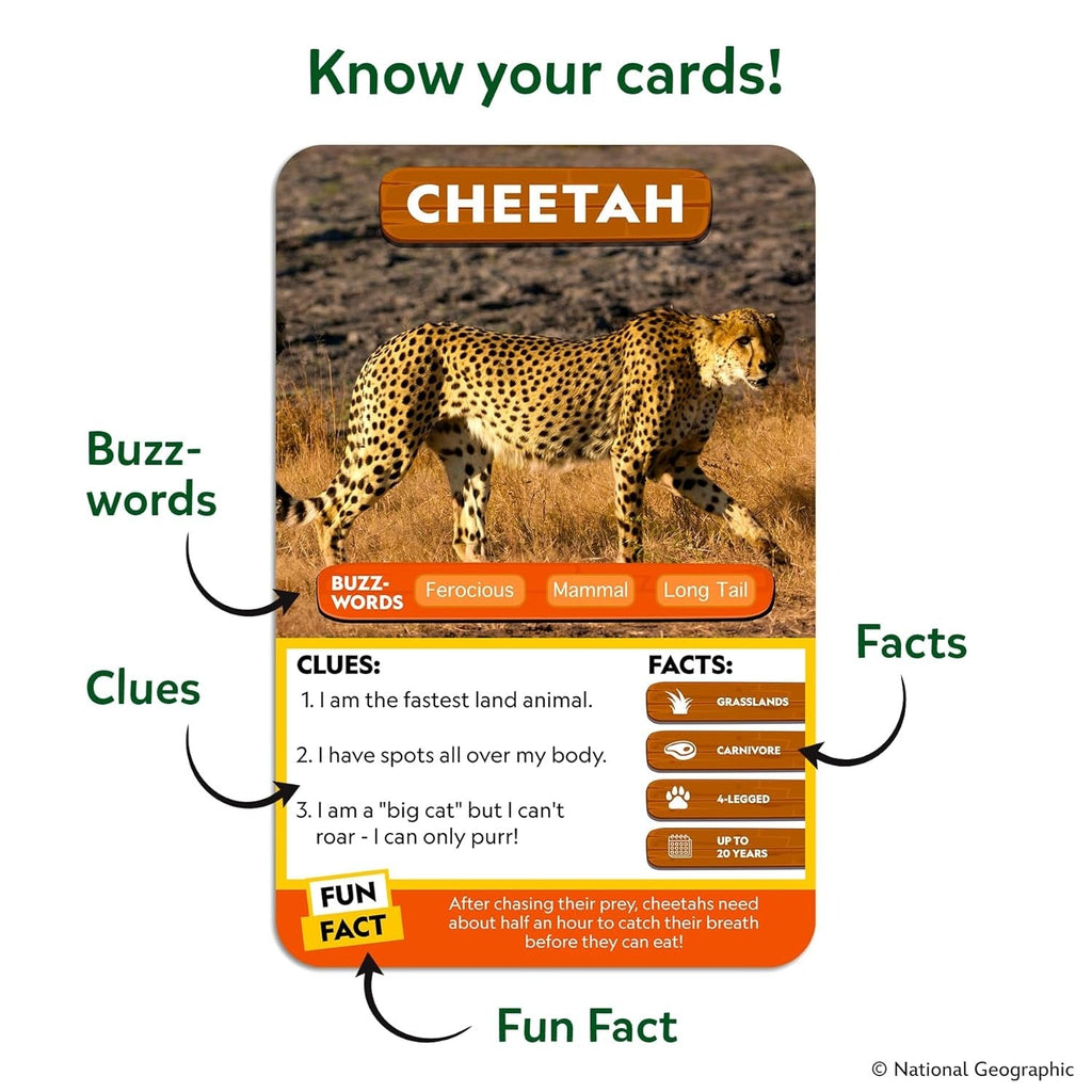 Skillmatics Guess in 10 National Geographic Animals Educational Card Game