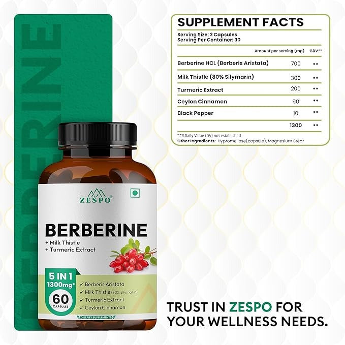 Zespo Berberine 1300mg - 60 tabs