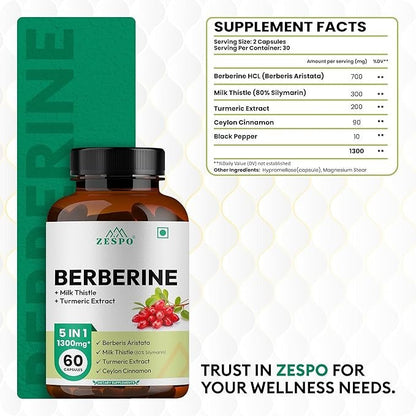 Zespo Berberine 1300mg - 60 tabs