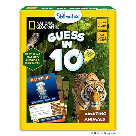 Skillmatics Guess in 10 National Geographic Animals Educational Card Game