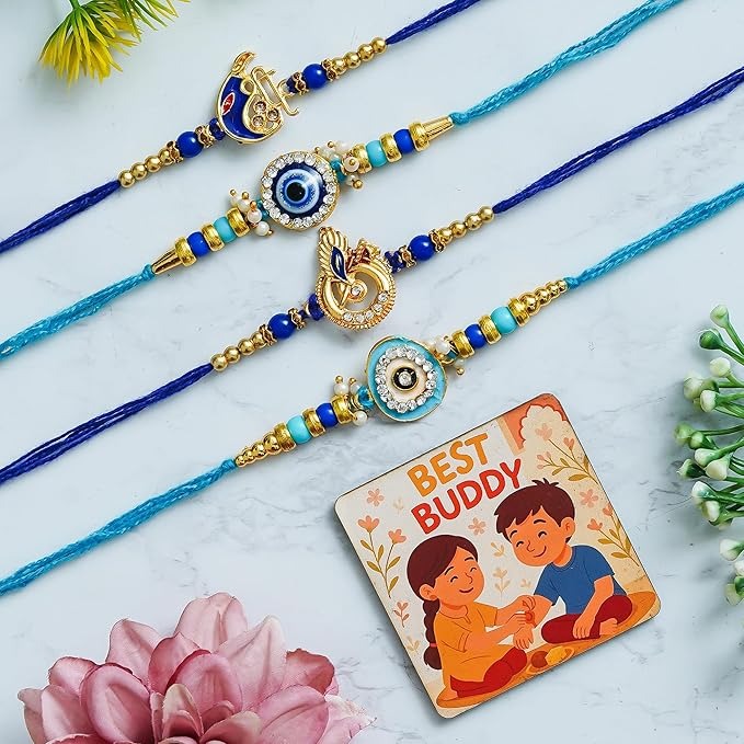 Perpetual Handcrafted Design Evil Eye Rakhi