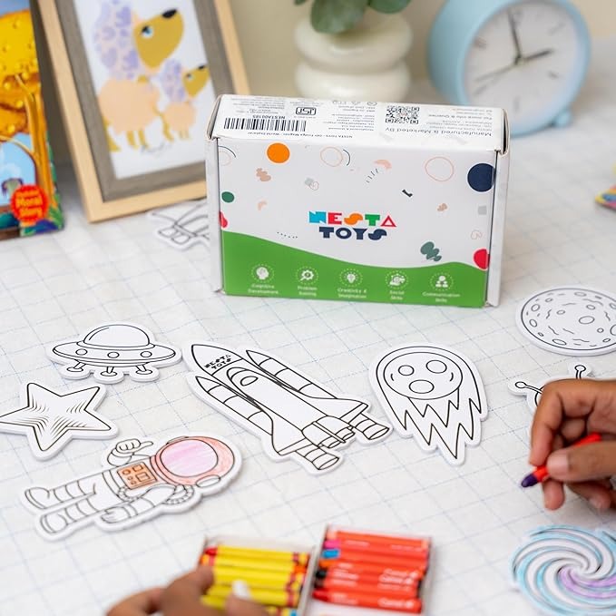Nesta Toys Diy Space Magnets Art & Craft Activity for Girls & Boys Art Kits & Supplies DIY Creative Activity Gifts for Kids Ages 6, 7, 8, 9, 10, 11, 12 Years