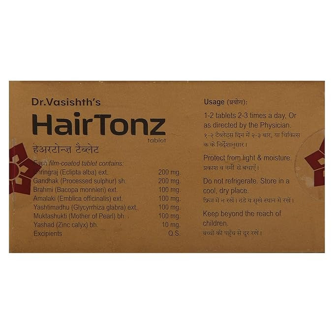 Dr. Vasishth's Hairtonz - 60 tabs