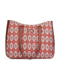 Zouk Women's Getaway Handbag Jute & Leather Handcrafted Tote Bag