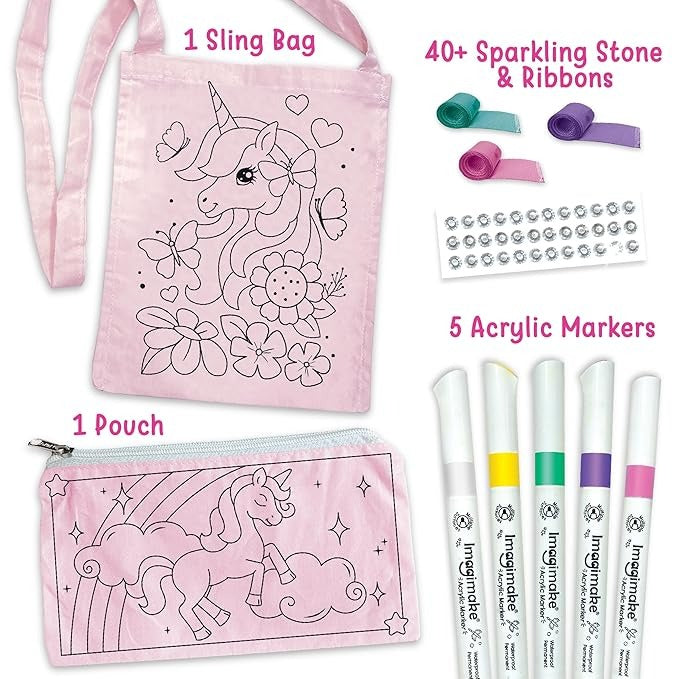 Imagimake Fabric Art Unicorn Diy Craft Kit for Kids Girls 5+