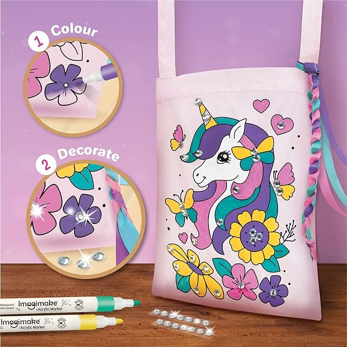 Imagimake Fabric Art Unicorn Diy Craft Kit for Kids Girls 5+
