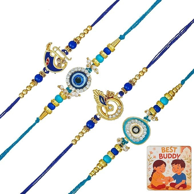 Perpetual Handcrafted Design Evil Eye Rakhi