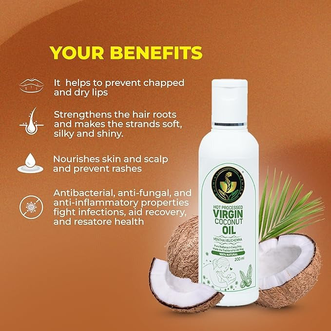 Bhumika Vedics Hot processed Virgin Coconut Oil - 200 ml