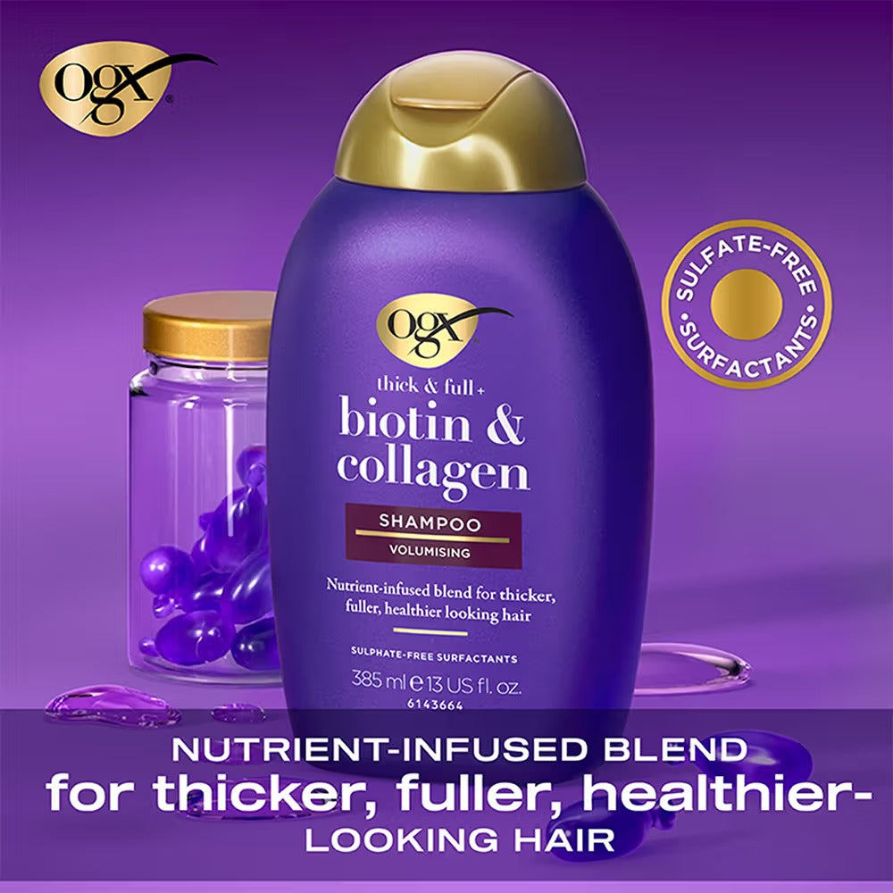 Ogx Organix Thick And Full Biotin And Collagen Shampoo - 385 ml