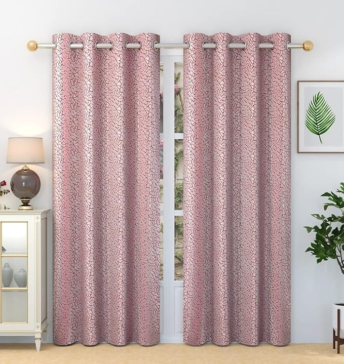 Homefab India 2 Piece Polyester Eyelet Door Curtain 7 feet