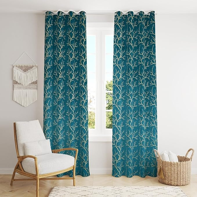 Homefab India Velvet Curtains Room Darkening Long Door 9 feet