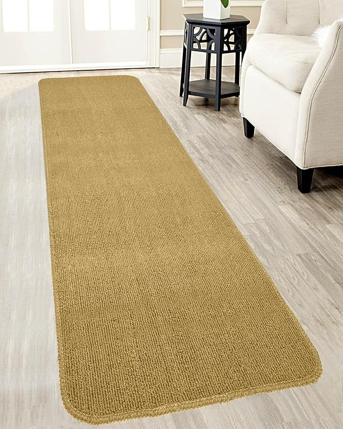 Saral Home Solid Soft PP Yarn Durable & Washable Multipurpose Runner with Anti Skid Backing
