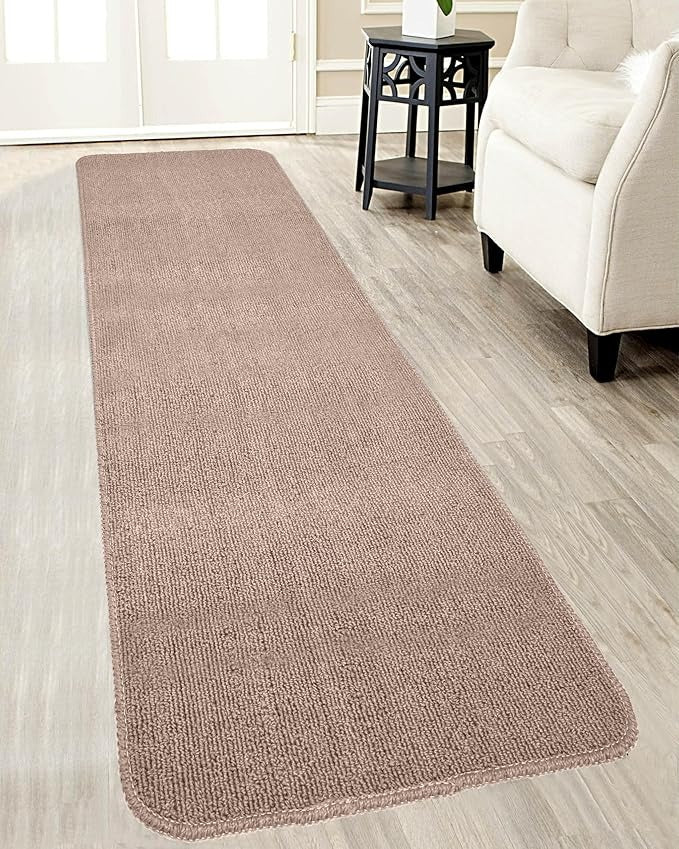 Saral Home Solid Soft PP Yarn Durable & Washable Multipurpose Runner with Anti Skid Backing