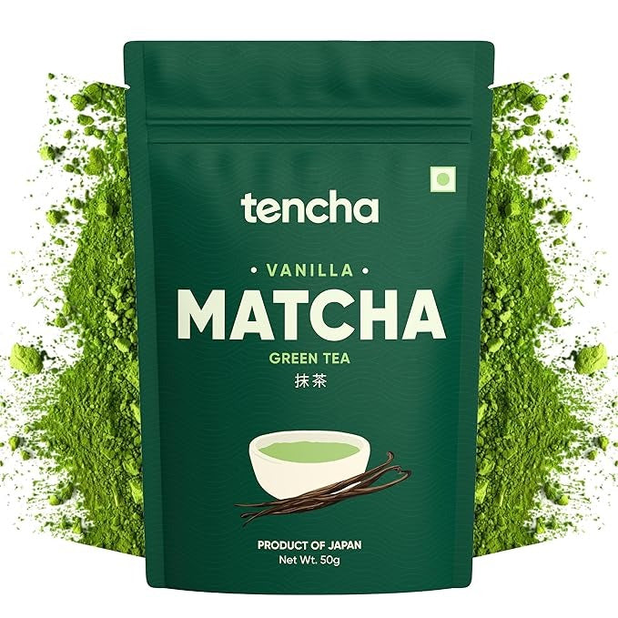 Tencha Vanilla Matcha Tea Pure Japanese Matcha Green Tea Powder - 50 gms