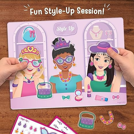 Imagimake Reusable Sticker Fun Hair & Makeup Kit 150+ Waterproof Stickers