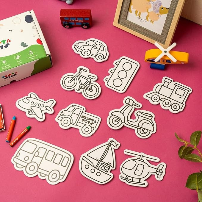 Nesta Toys Diy Vehicles Magnets  Art & Craft Activity for Girls & Boys Art Kits & Supplies DIY Creative Activity Gifts for Kids Ages 6, 7, 8, 9, 10, 11, 12 Years