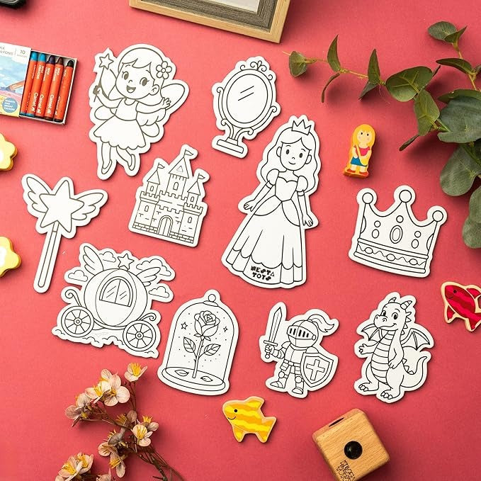 Nesta Toys Diy Fairy Tale Magnets  Mess-Free Art & Craft Activity for Girls Art Kits & Supplies DIY Creative Activity Gifts for Kids Ages 6, 7, 8, 9, 10, 11, 12 Years