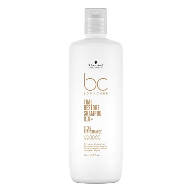 Schwarzkopf Professional Bc Time Restore Shampoo with Q10+ For Mature Hair - 1000 ml