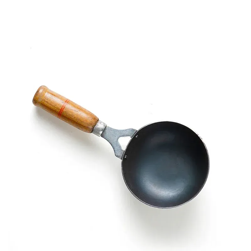 The Indus Valley Iron Tadka Pan with Wood Handle