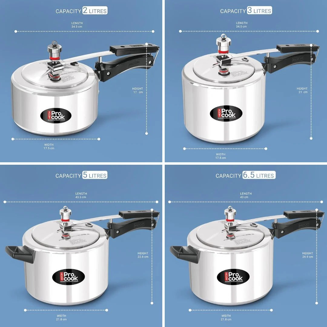 Milton ProCook Inner Lid Non-Induction Pressure Cooker