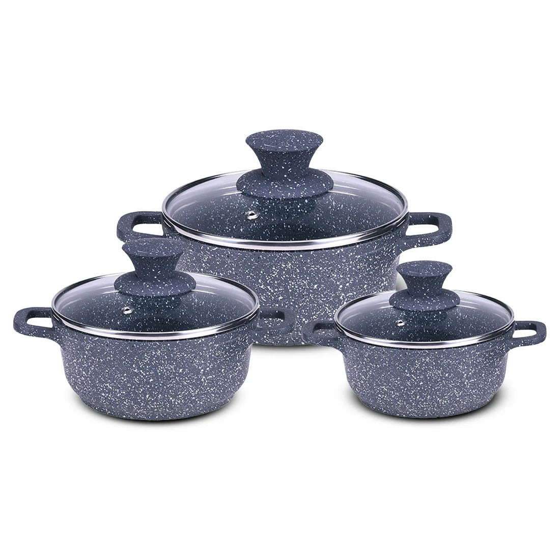 Wonderchef Granite Die-Cast Casserole Set 6 Pcs