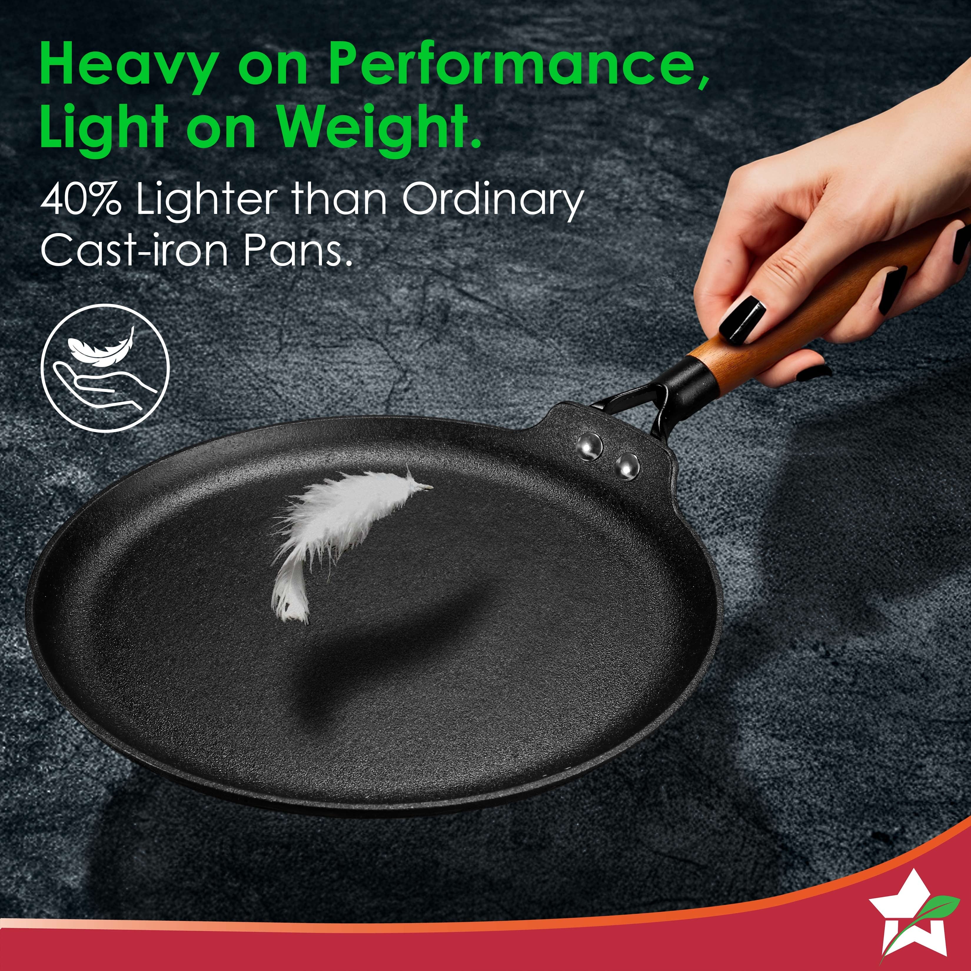 Wonderchef Ferro Lightweight Cast Iron Dosa Tawa 26cm Pre-Seasoned