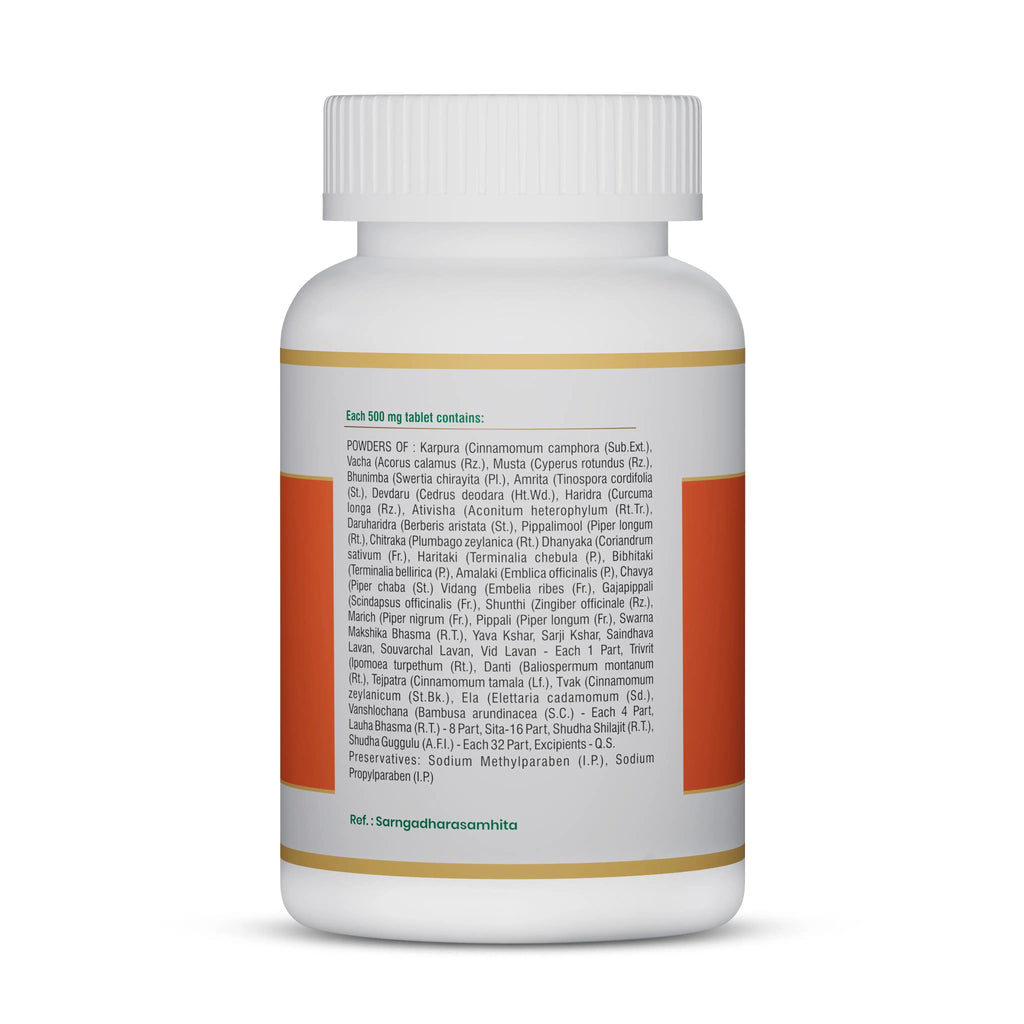 Jeena Sikho Chandraprabha Vati | Ayurvedic for Detox | Relief Improved Urinary Flow - 60 Tabs