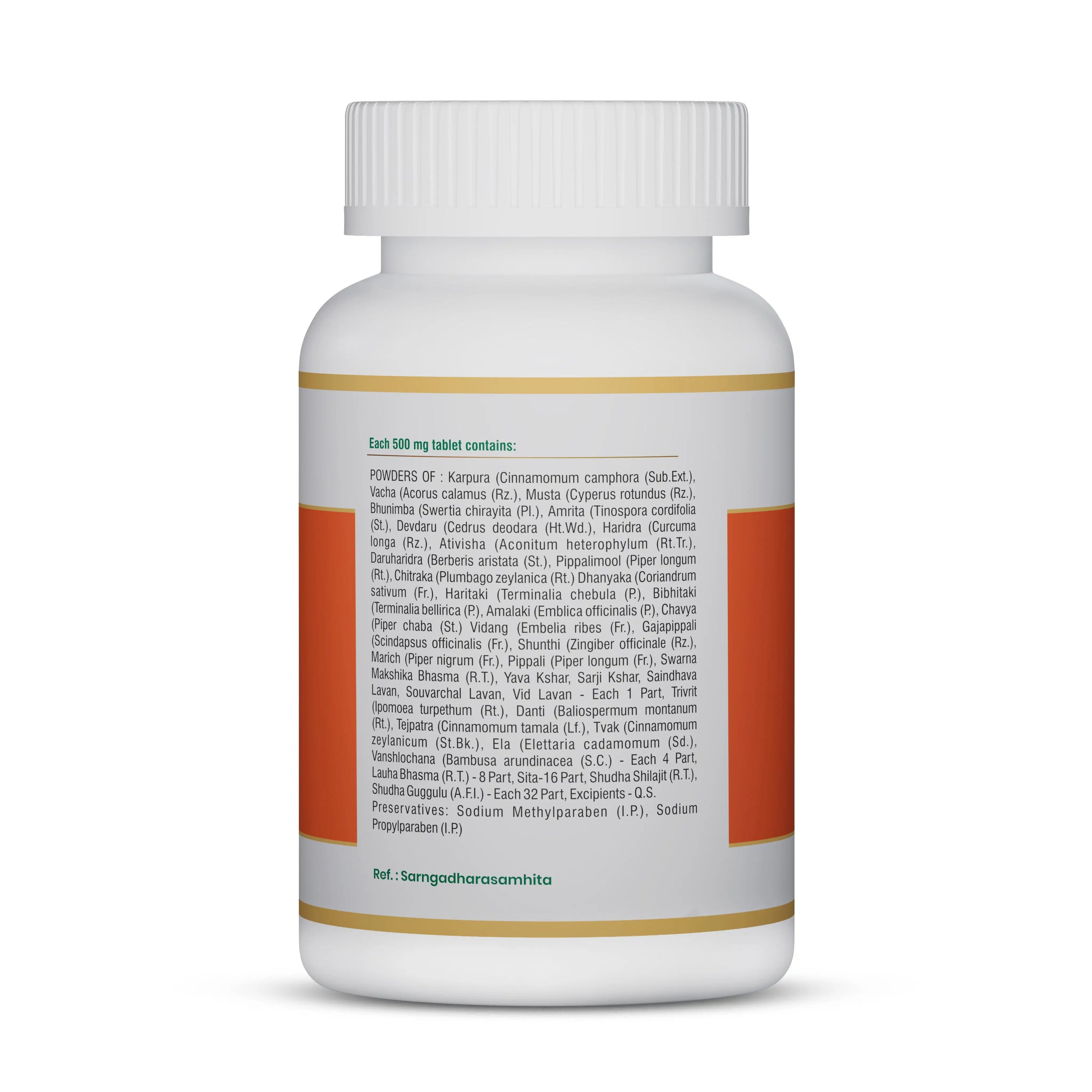 Jeena Sikho Chandraprabha Vati | Ayurvedic for Detox | Relief Improved Urinary Flow - 60 Tabs