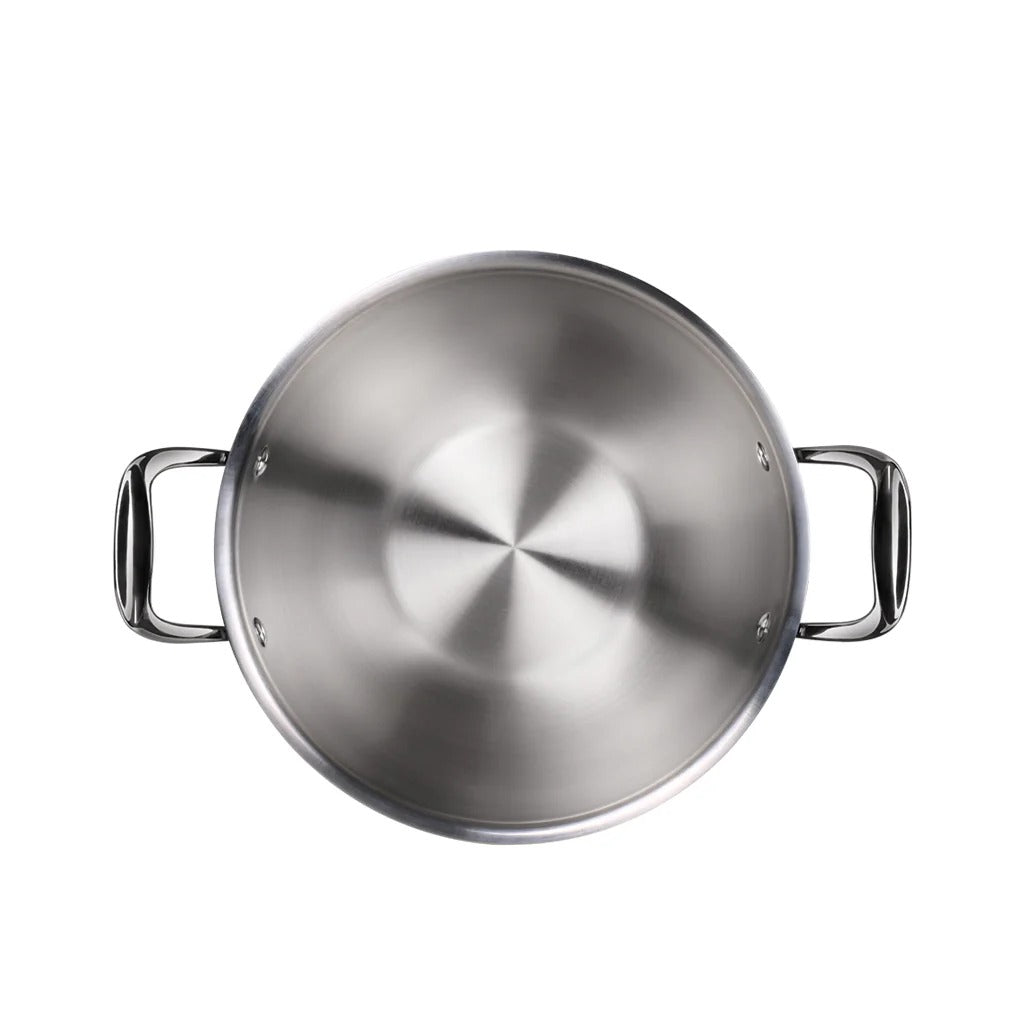 Milton ProCook Triply Stainless Steel Kadhai with Lid