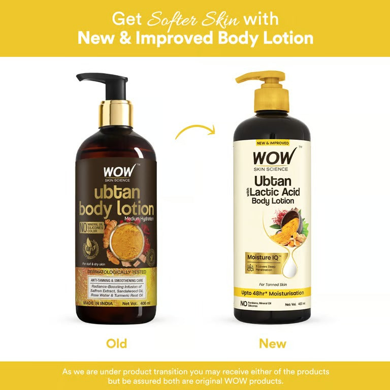 Wow Skin Science Ubtan Body Lotion - 400 ml